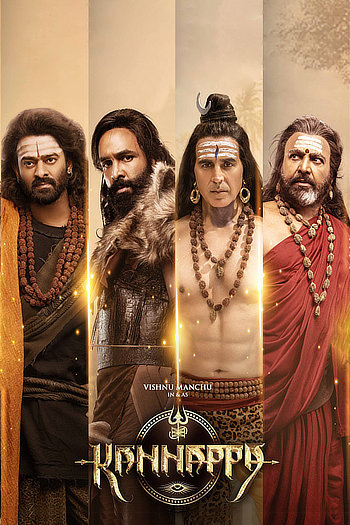 Kannappa (2025) Hindi Dubbed Amazon Movie Poster - CineFreak