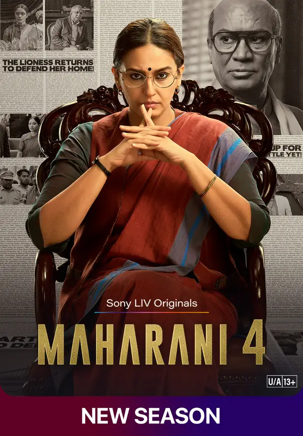 Maharani (2025) Season 4 Bengali Dubbed Hindi Dual Audio Web Series SLIV Movie Poster - CineFreak